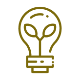 Ícono de bombillo ecológico