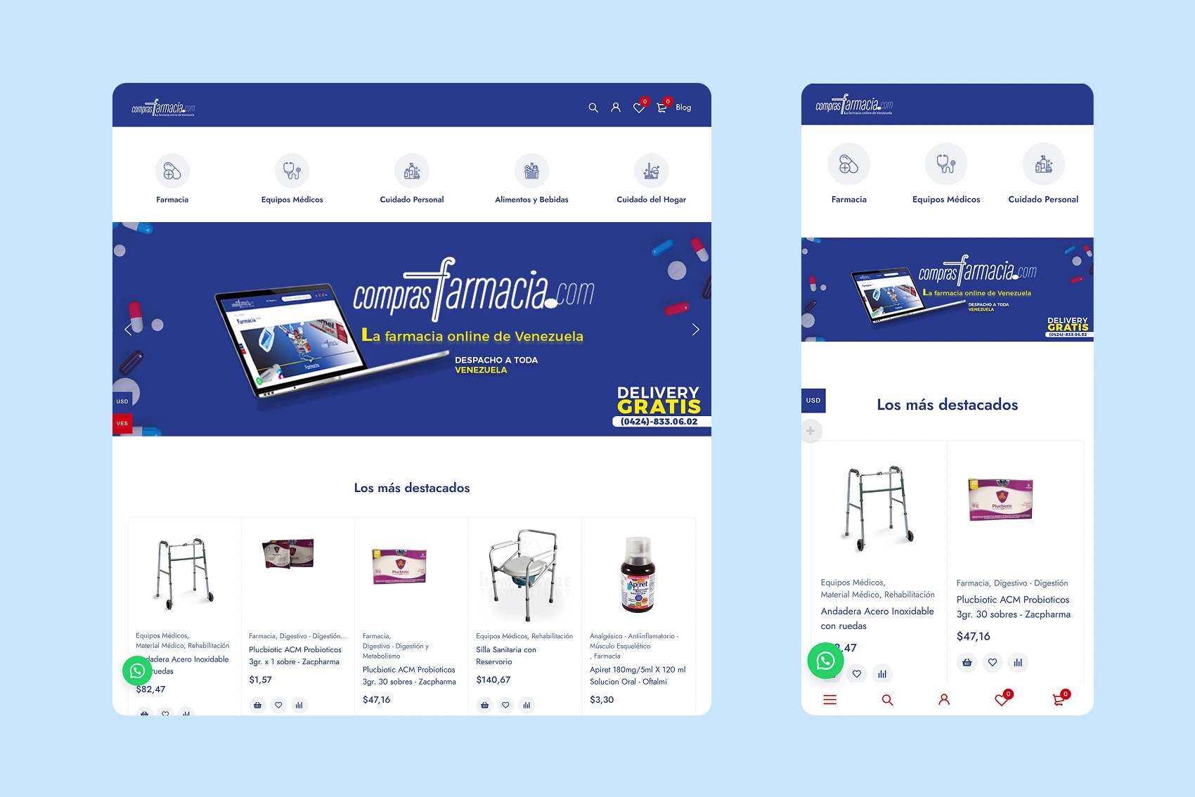 E-commerce para ComprasFarmacia