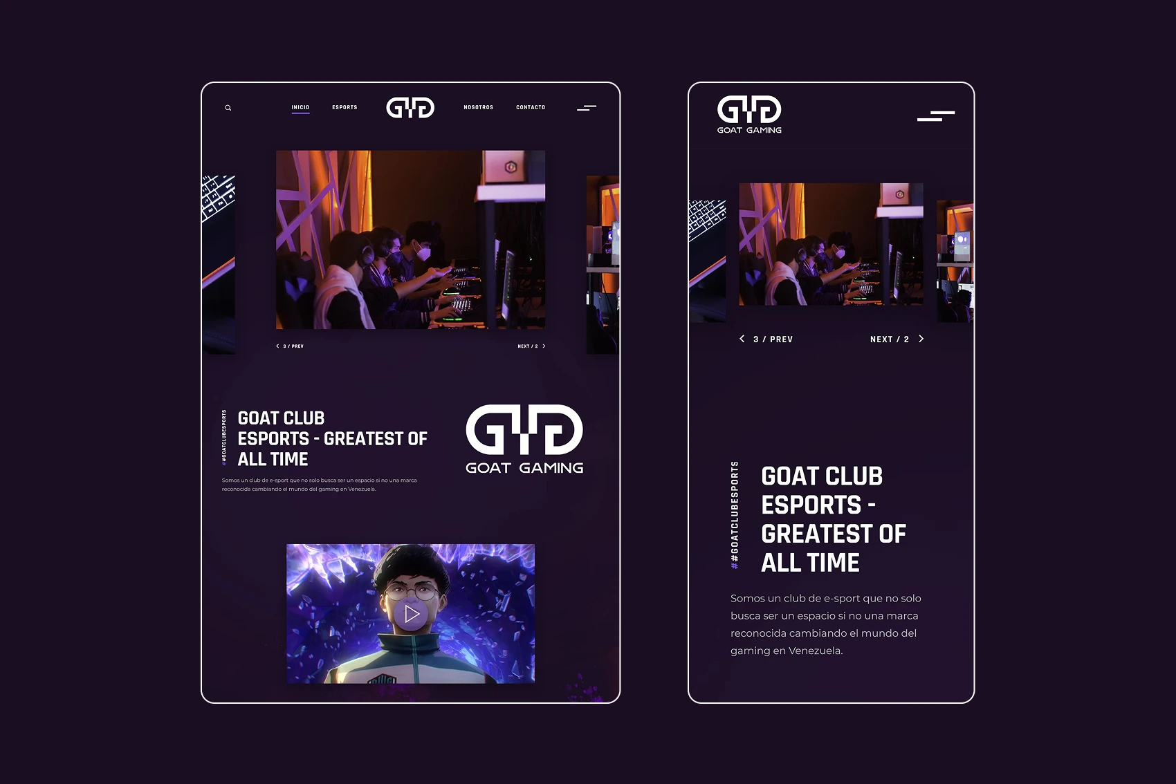 Plataforma para torneos e-Sport: GOAT Club eSports
